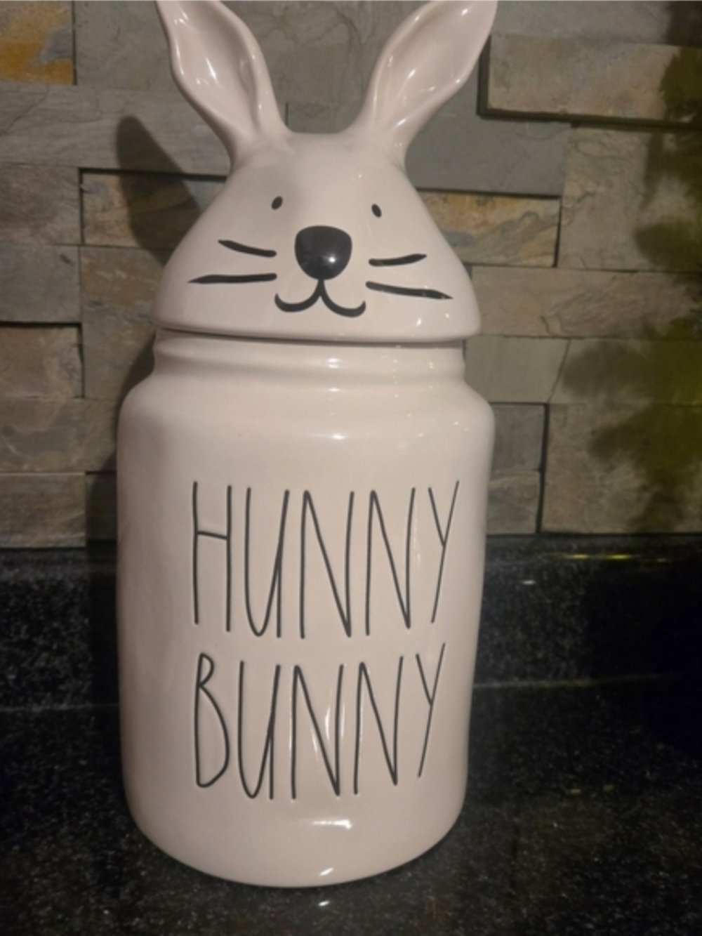 Rae Dunn  Bunny Canister with Ear Lid